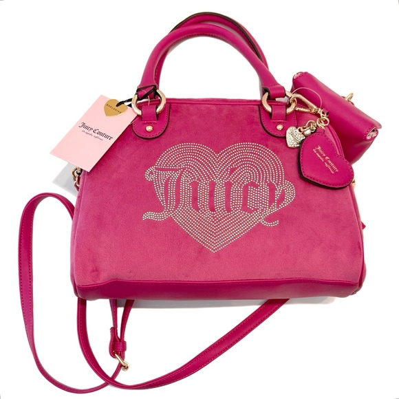 Juicy Couture Pink Raspberry Queen Satchel Tote NWT - Picture 1 of 15